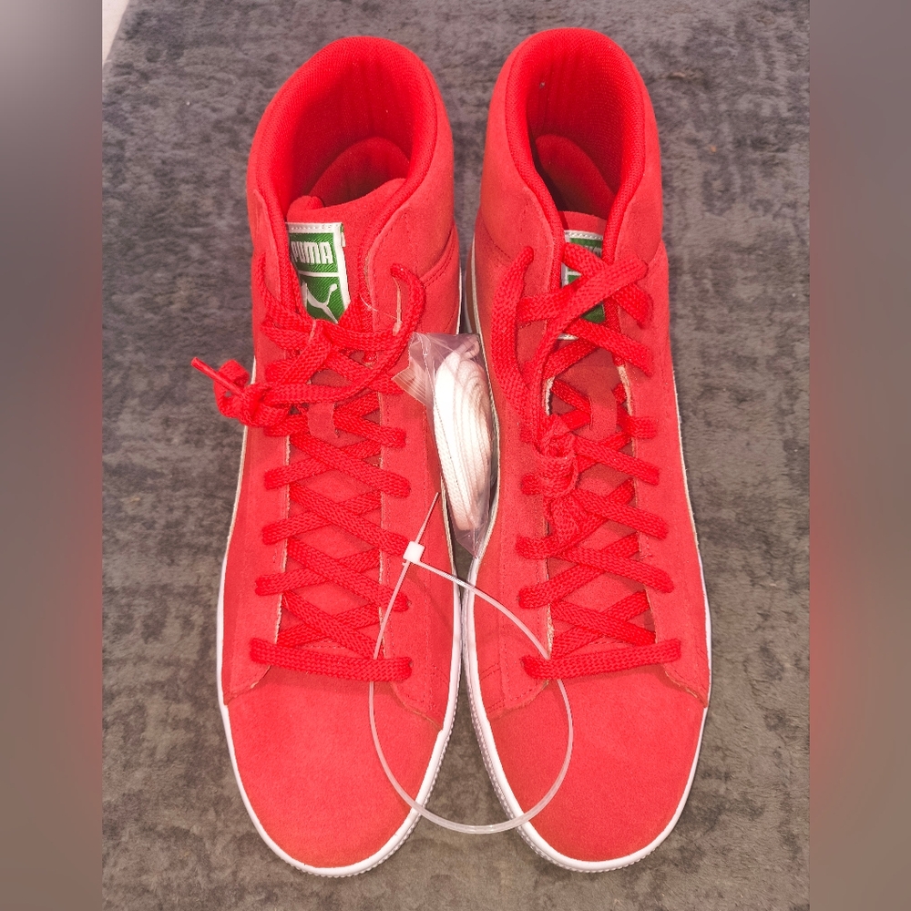 Puma Red High-Top Sneakers